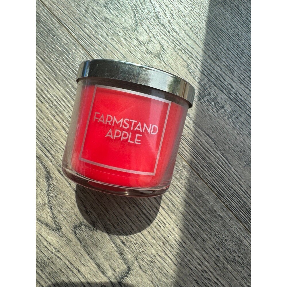 Bath Body Work Farmstand Apple Single Wick Scented Candle 4oz Unburned - Picture 1 of 3
